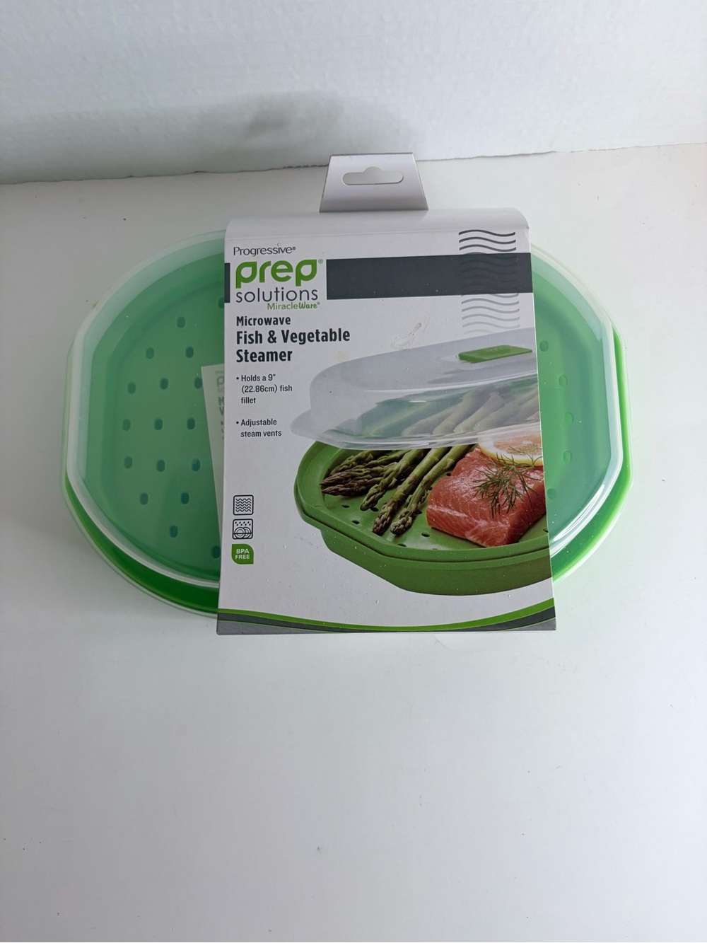Progressive Prep Solutions Microwave Fish & Vegetable Steamer